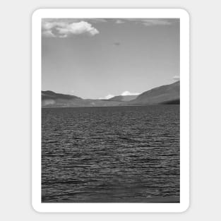 Francois Lake black and white photo Sticker